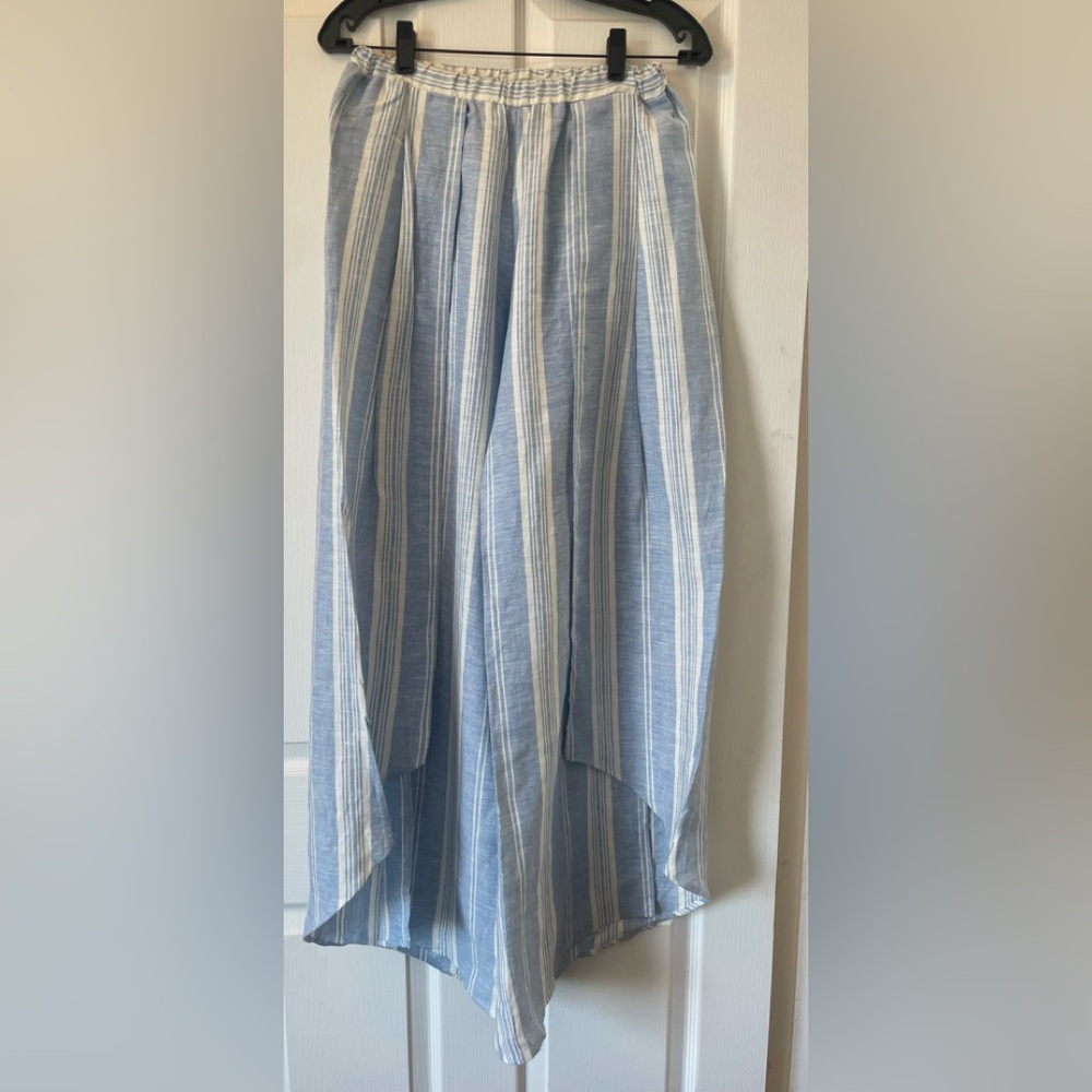 Alexis Blue and White Striped linen pants XS NWOT